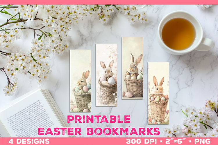 Printable Easter Bookmarks with Curious Bunny