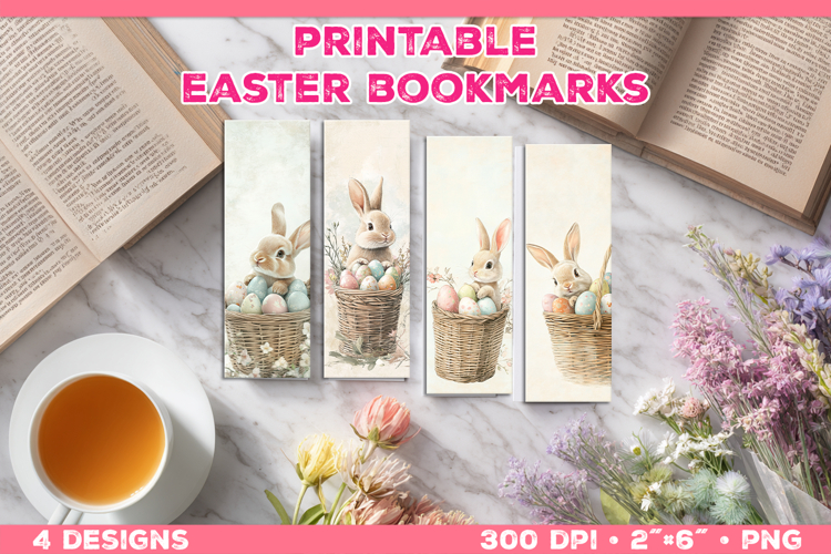 Printable Easter Bookmarks with Curious Bunny