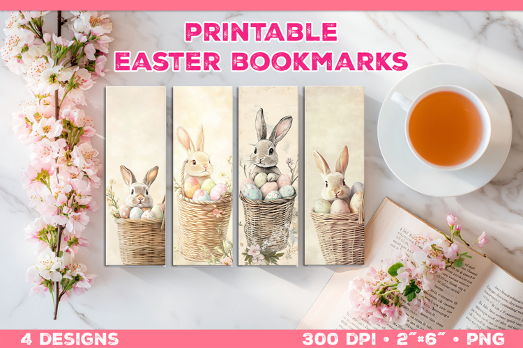 Printable Easter Bookmarks with Curious Bunny