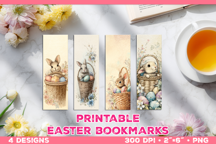 Printable Easter Bookmarks with Curious Bunny