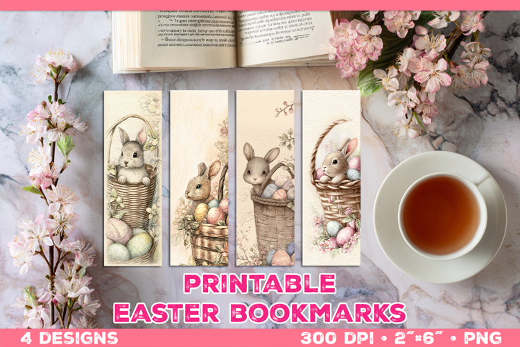 Printable Easter Bookmarks with Curious Bunny