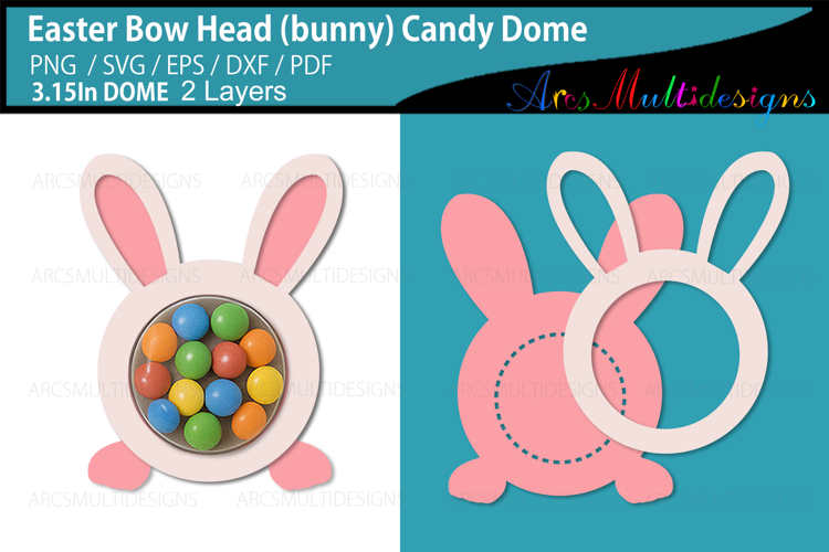 Easter Bow Head Candy Dome
