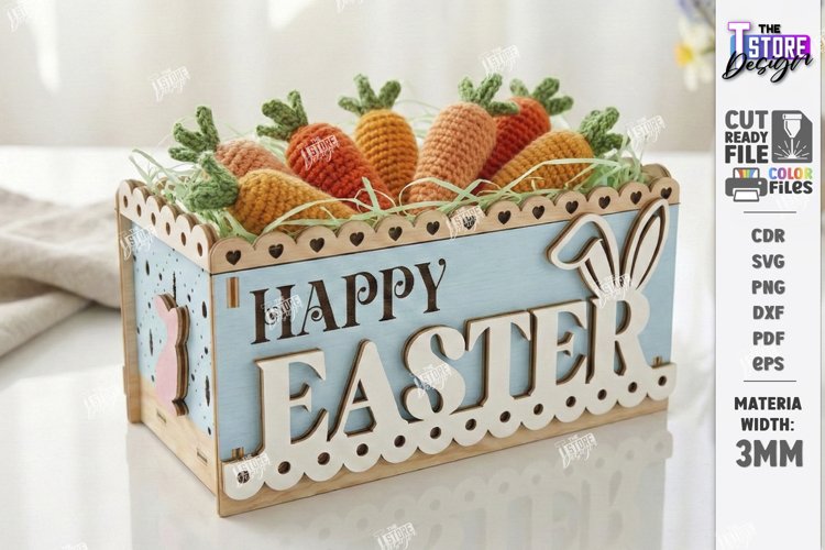 Easter Box and Crate Laser Cut | Bunny Bait | Easter Basket