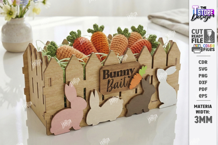 Easter Box and Crate Laser Cut | Bunny Bait | Easter Basket
