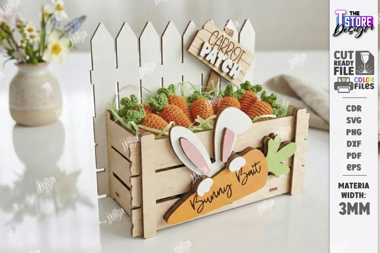 Easter Box and Crate Laser Cut | Bunny Bait | Easter Basket