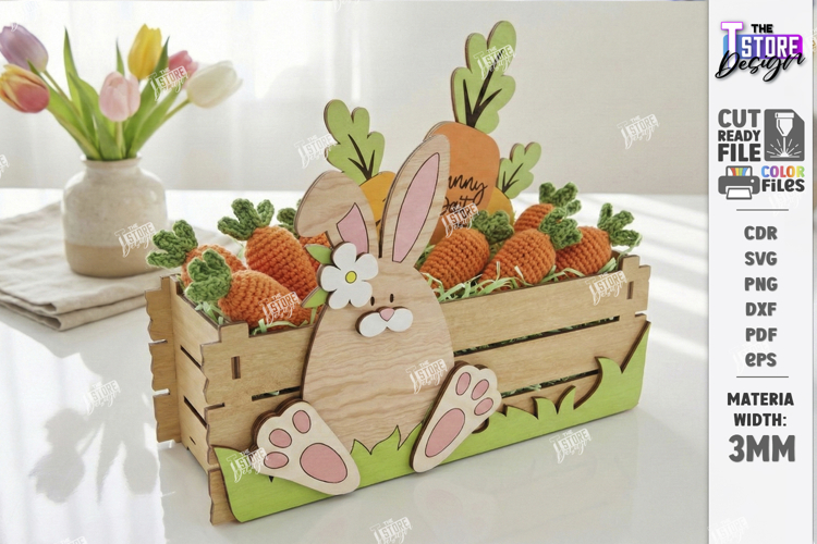 Easter Box and Crate Laser Cut | Bunny Bait | Easter Basket