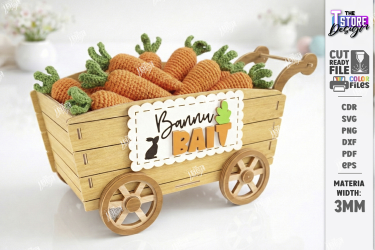 Easter Box and Crate Laser Cut | Bunny Bait | Easter Basket