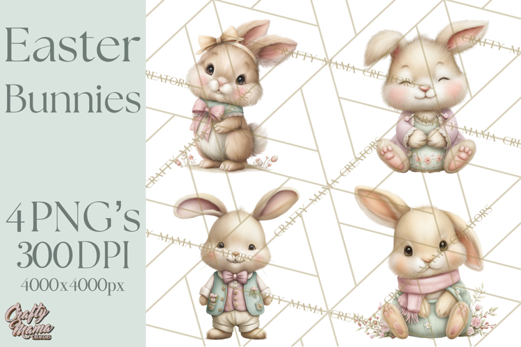 Cute Bunny Clipart Image 11