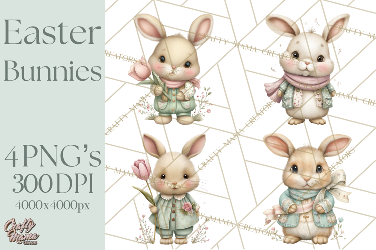 Cute Bunny Clipart Image 8