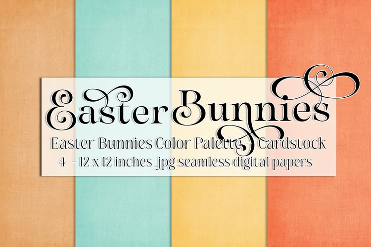 Easter Background, Easter Bunnies CP Cardstock 12x12 Papers