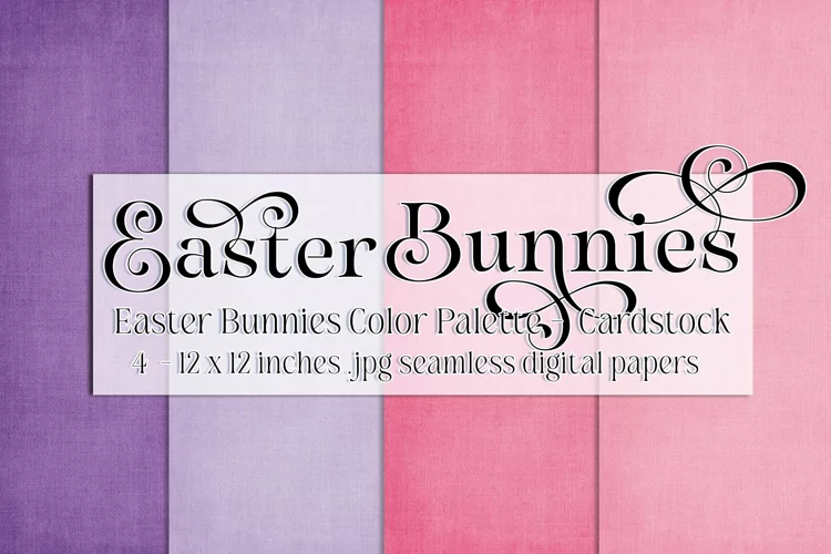 Easter Background, Easter Bunnies CP Cardstock 12x12 Papers