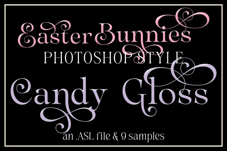 Photoshop Style, Easter Bunnies Candy Gloss Photoshop Style