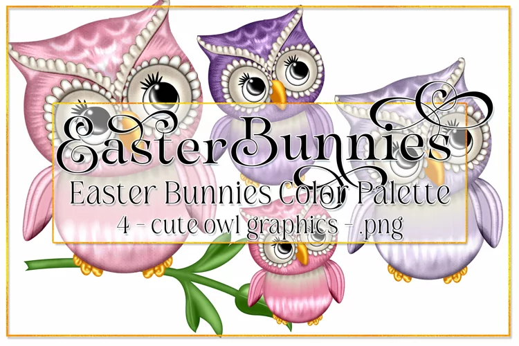 Easter Graphics, Easter Bunnies CP, Easter Owl Graphics s2