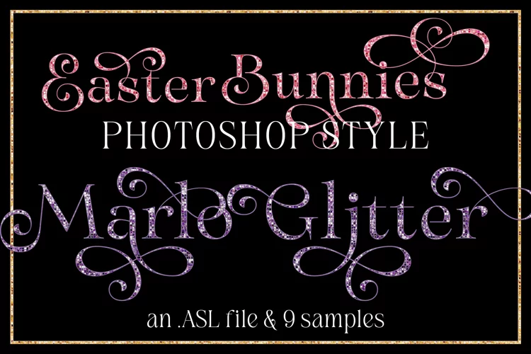 Photoshop Style, Easter Bunnies Marlo Glitter Photoshop Styl