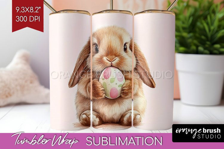 Easter Bunny Tumbler Wrap - Easter Tumbler PNG Sublimation