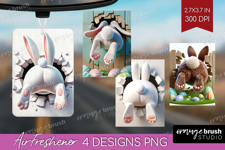 Easter Bunny Air Freshener PNG - Bunny Butt PNG Sublimation