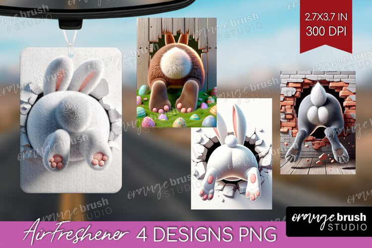 Easter Bunny Air Freshener PNG - Bunny Butt PNG Sublimation