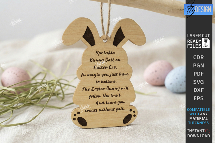Easter Bait Tag Laser Cut | Basket Tags | Engraved Gift Tags