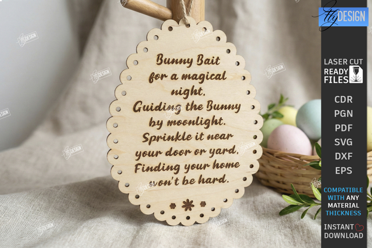 Easter Bait Tag Laser Cut | Basket Tags | Engraved Gift Tags