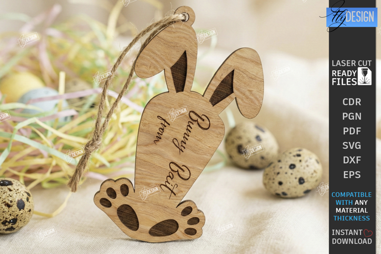Easter Bait Tag Laser Cut | Basket Tags | Engraved Gift Tags