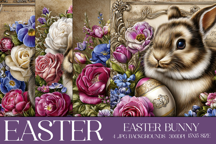 Easter Background, Easter Card, Easter Bunny Backgrounds, 24