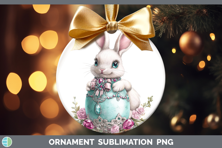 Easter Bunny Ornament Sublimation Bauble Designs