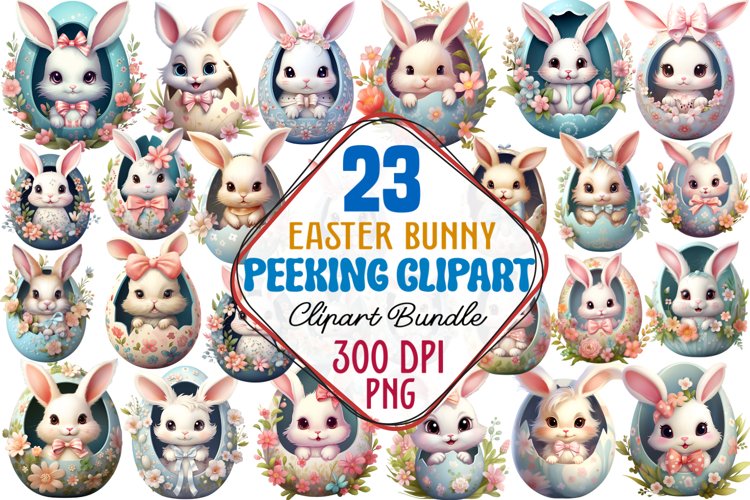 Cute Easter Bunny Clipart Image 20