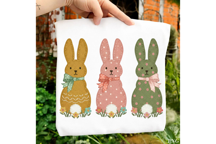 Faux Yarn Style Cute Bunny Clipart - Faux Yarn Cute Bunny