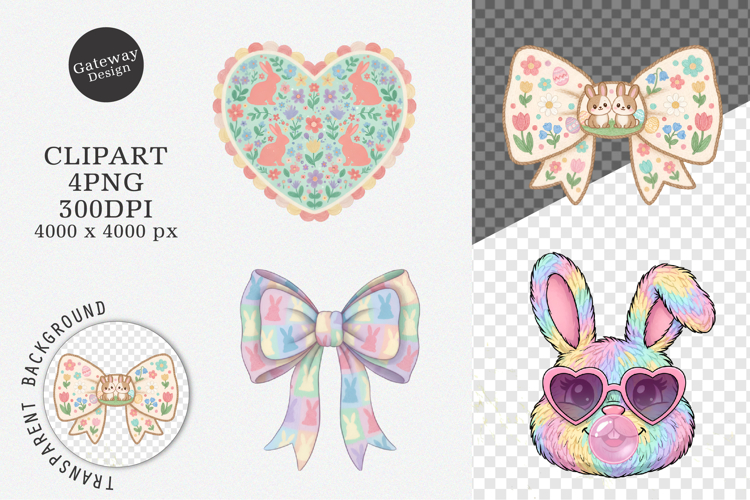 Cute Easter Bunny Clipart Image 7