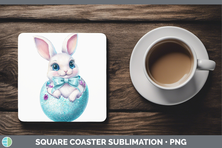 Easter Bunny Square Coaster Sublimation Coaster Designs