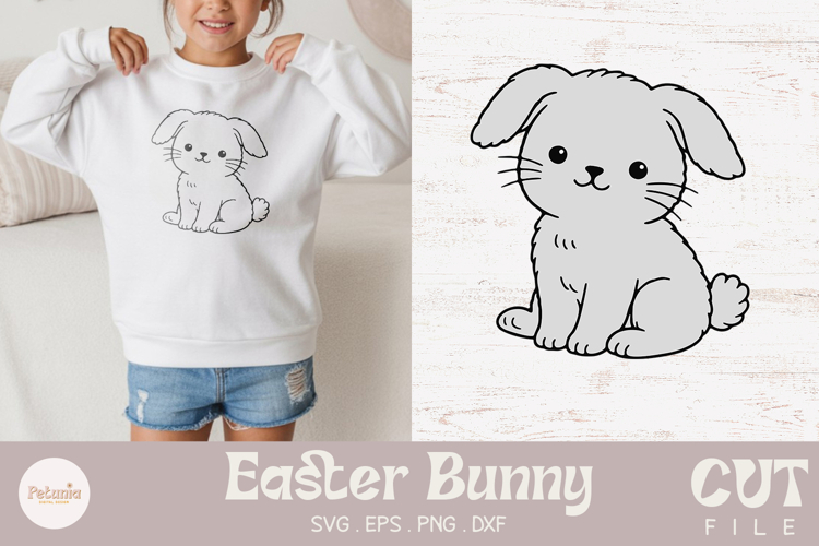 Cute Baby Bunny SVG | Easter Bunny SVG