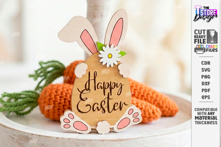 Easter Tiered Tray Laser Cut | Spring Elements | Easter SIgn