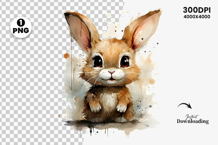 Easter Bunny Clipart, Easter Clipart, Spring Sublimation