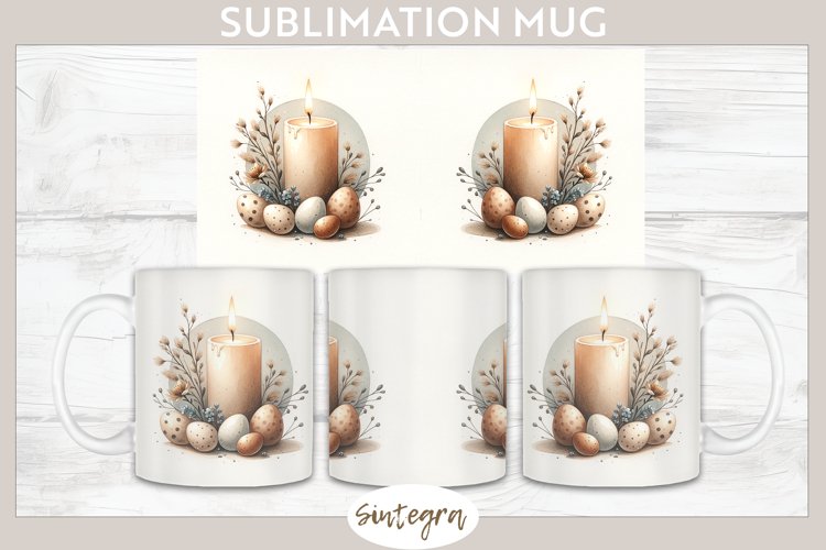 Easter Candle v1 Mug Wrap Sublimation example image 1