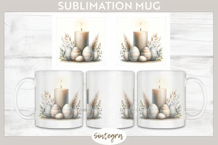 Easter Candle v2 Mug Wrap Sublimation