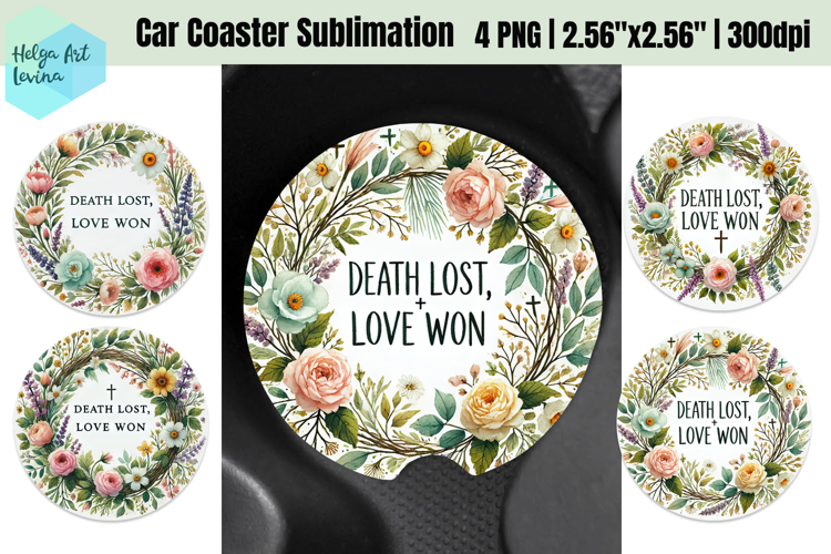 Spring Easter Car Coaster Sublimation