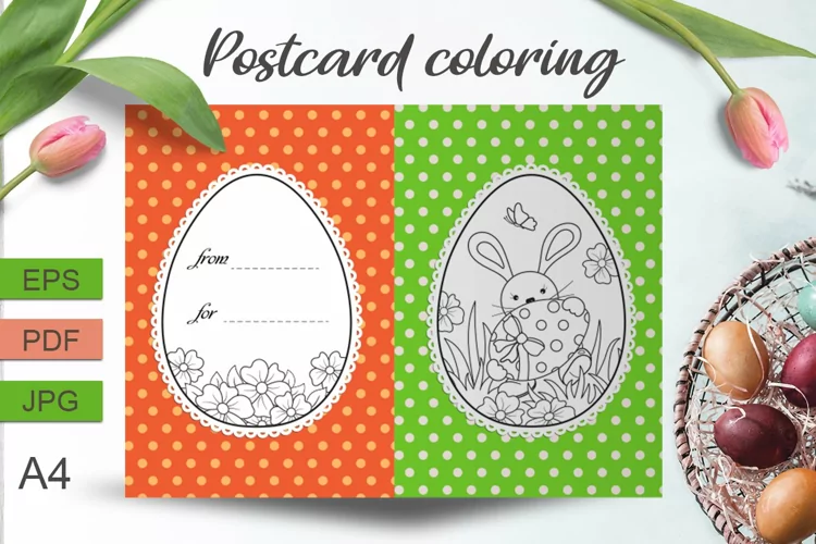 Easter card coloring