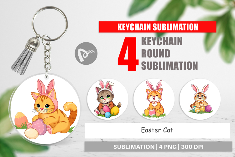 Keychain Easter Cat