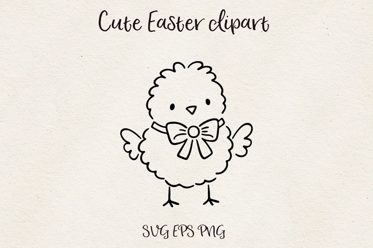 Cute Easter Chick Clipart SVG PNG EPS Baby Chick Spring
