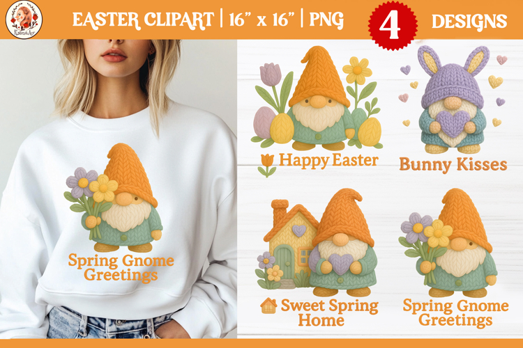 Easter Gnomes Latch Hook Fauh Sublimation