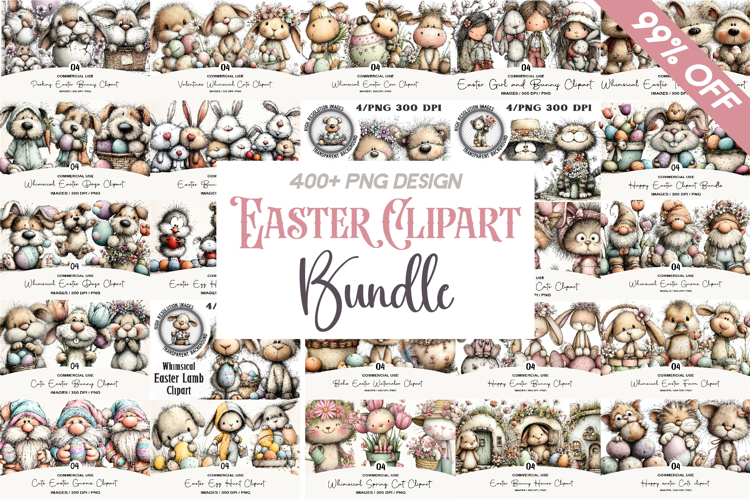 Big Easter Clipart Bundle, Easter Sublimation PNG Design