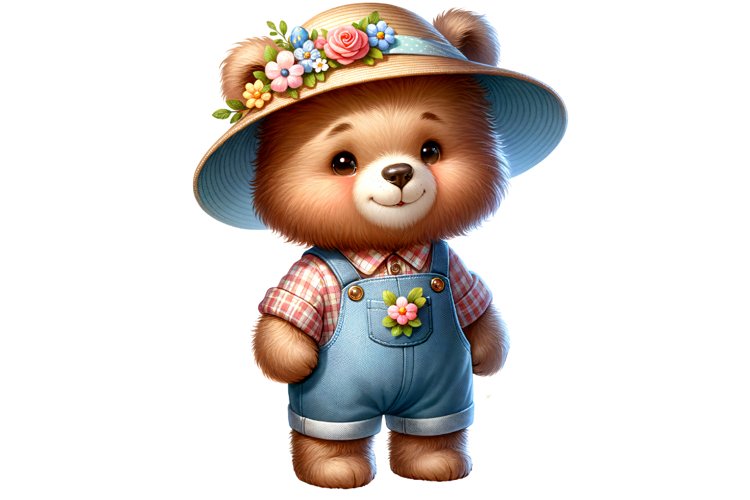 Cute Bear Easter Clipart, Happy Easter Sublimation PNG