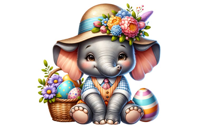Cute Elephant Clipart Image 14