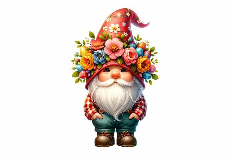 Cute Gnome Easter Clipart, Happy Easter Sublimation PNG