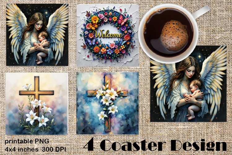 Happy Easter Square Coaster Sublimation