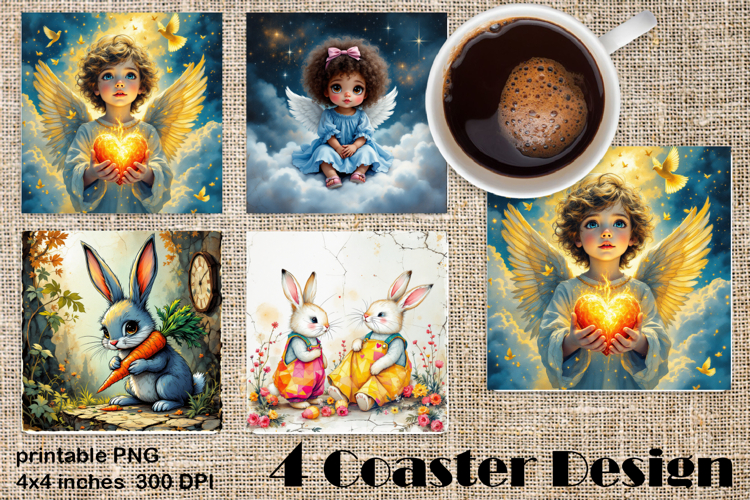 Happy Easter Square Coaster Sublimation
