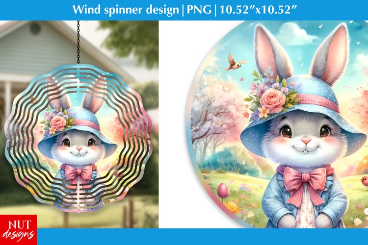 Easter bunny Easter wind spinner PNG Easter baby animals