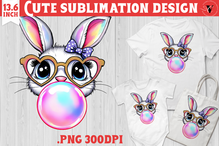 Coquette Easter sublimation | Easter Bunny Face