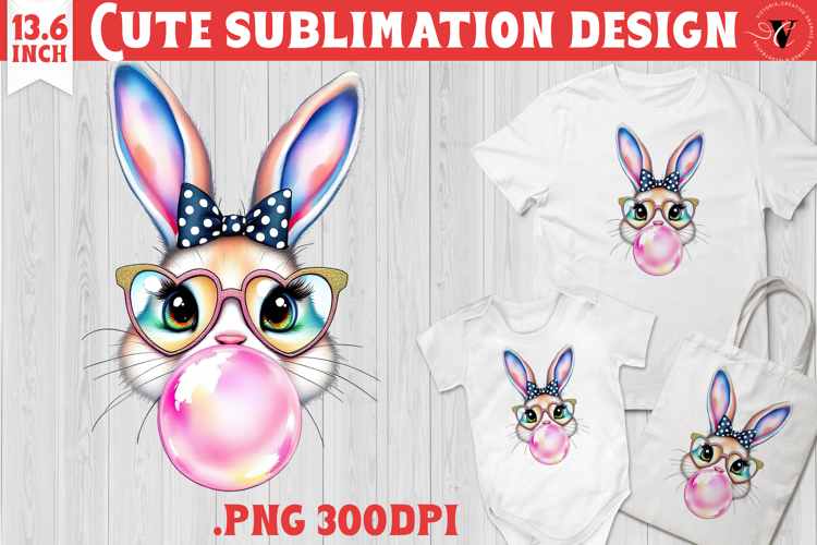 Coquette Easter sublimation | Easter Bunny Face