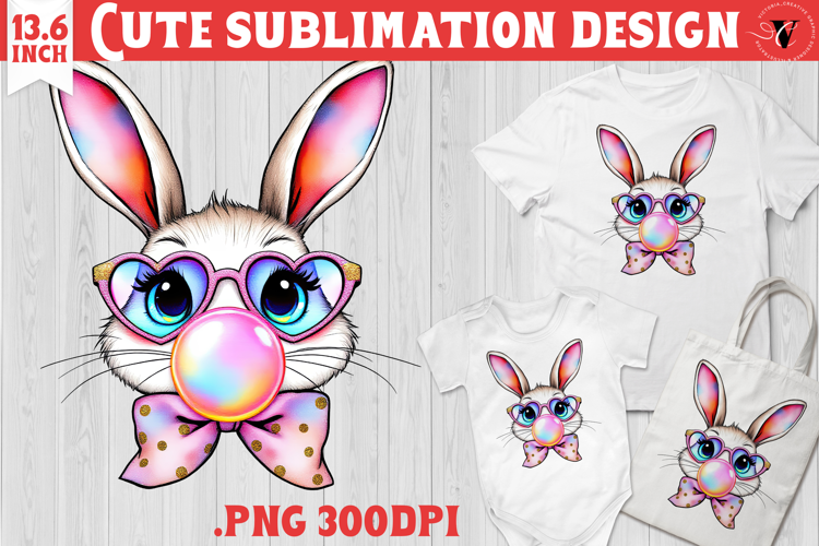Coquette Easter sublimation | Easter Bunny Face